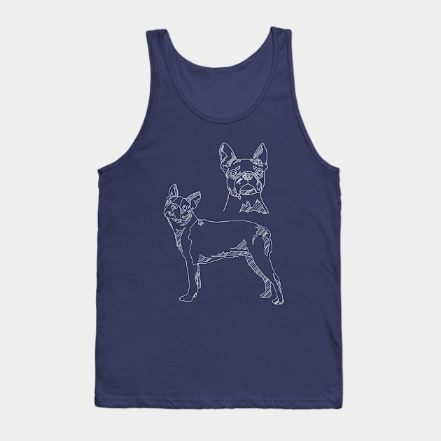 Boston Terrier Tank Top by blurryfromspace